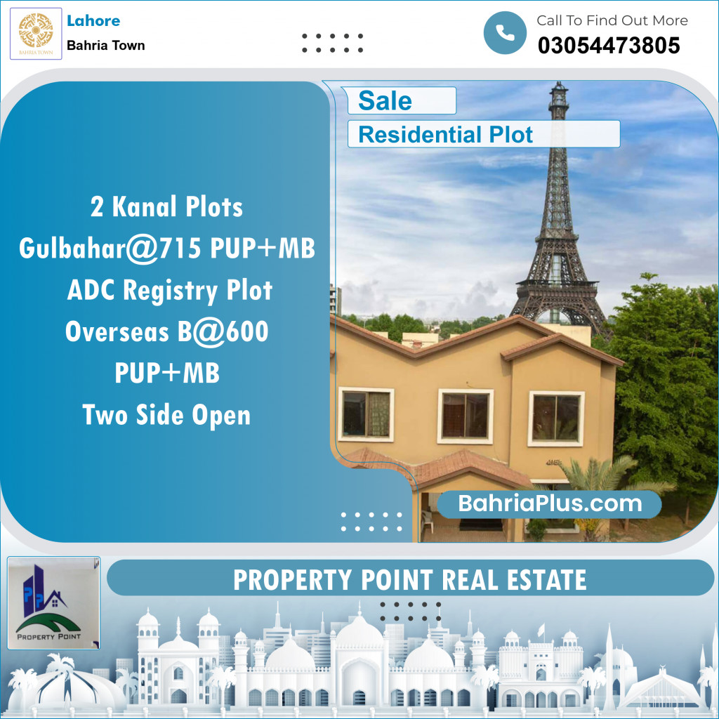Residential Plot for Sale in Bahria Town, Lahore - (BP-141326)