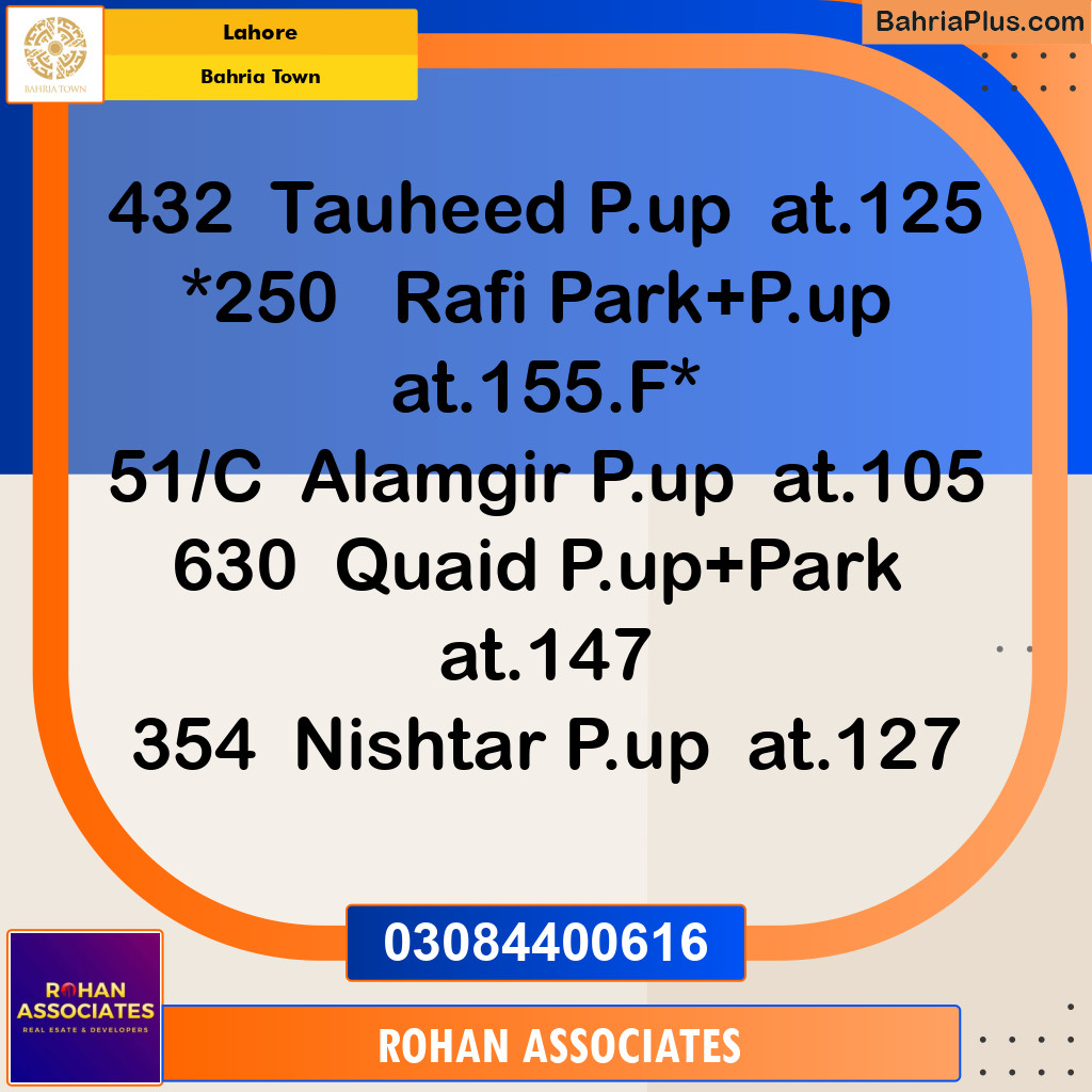 Residential Plot for Sale in Bahria Town, Lahore - (BP-141366)