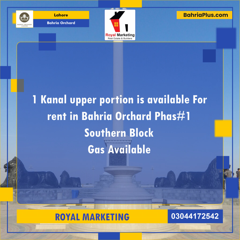 Residential House for Rent in Bahria Orchard, Lahore - (BP-141482)