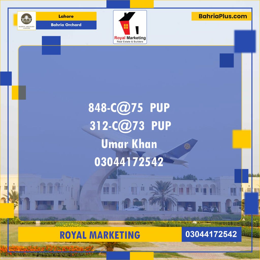 Residential Plot for Sale in Bahria Orchard, Lahore - (BP-141485)
