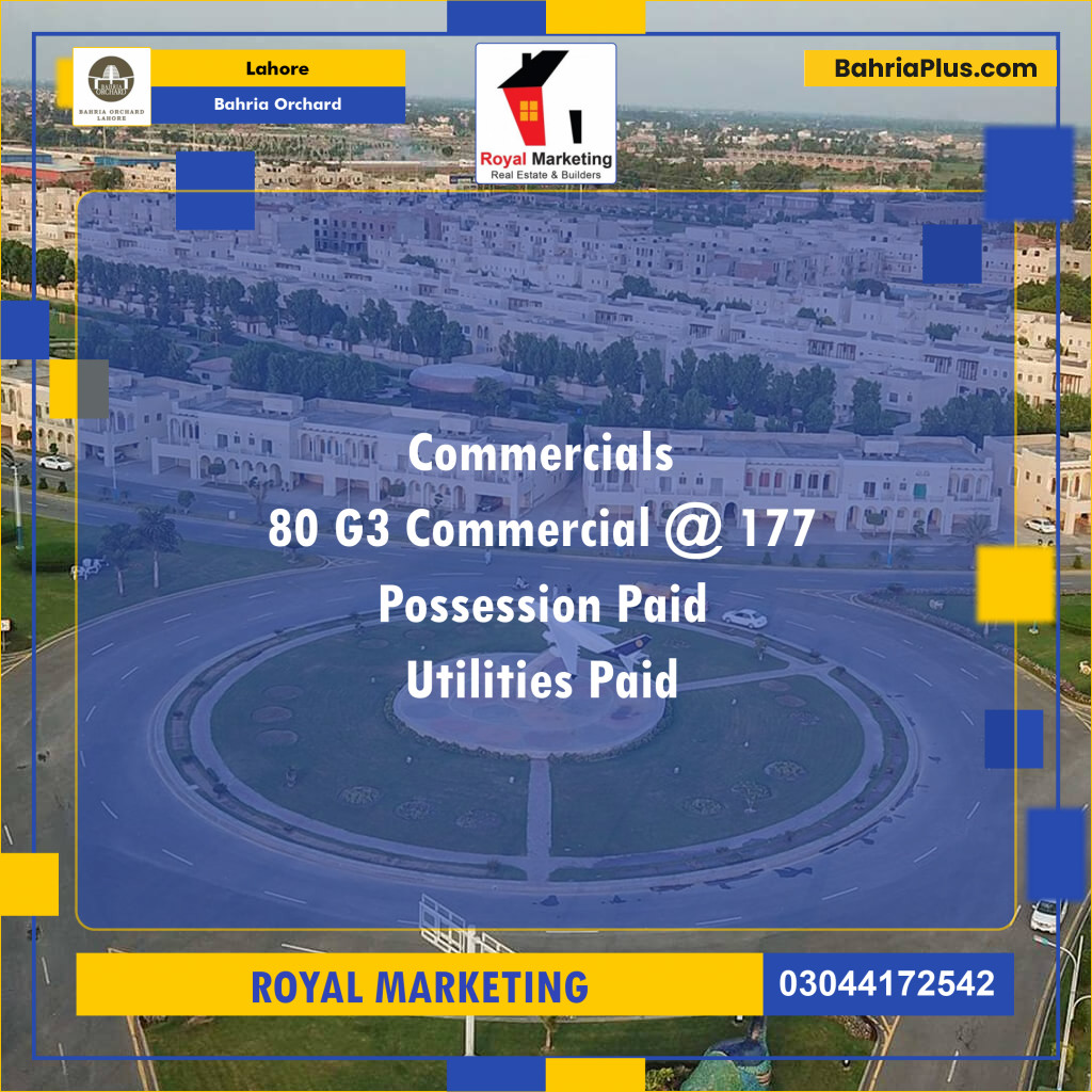 Commercial Plot for Sale in Bahria Orchard, Lahore - (BP-141486)