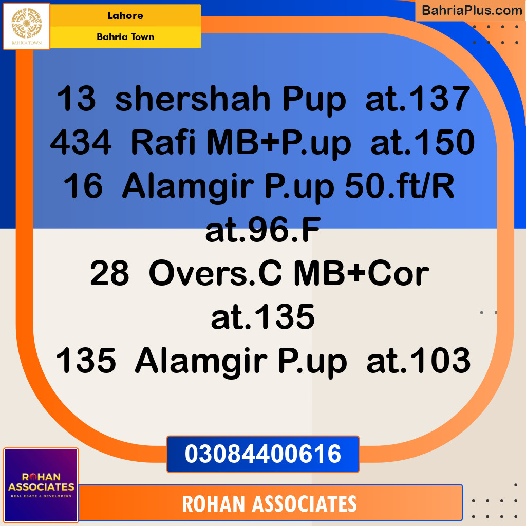 Residential Plot for Sale in Bahria Town, Lahore - (BP-141539)