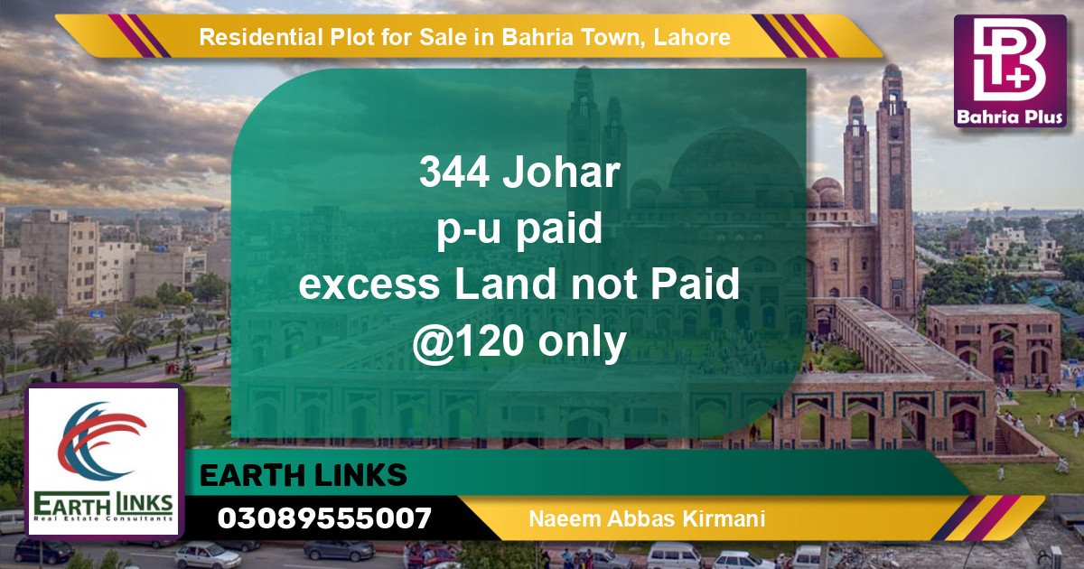 Residential Plot for Sale in Bahria Town, Lahore - (BP-141597)