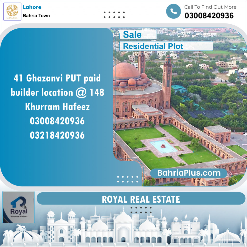 Residential Plot for Sale in Bahria Town, Lahore - (BP-141620)