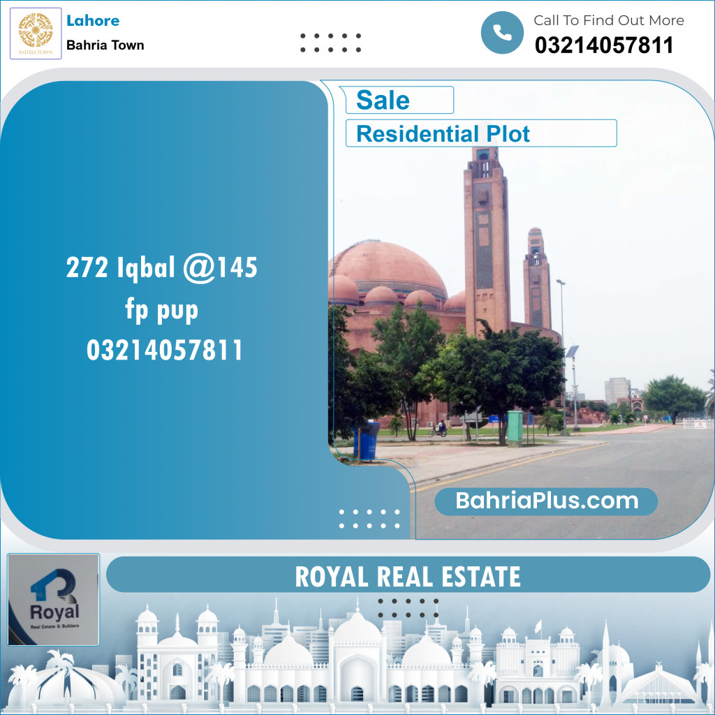 Residential Plot for Sale in Bahria Town, Lahore - (BP-141629)