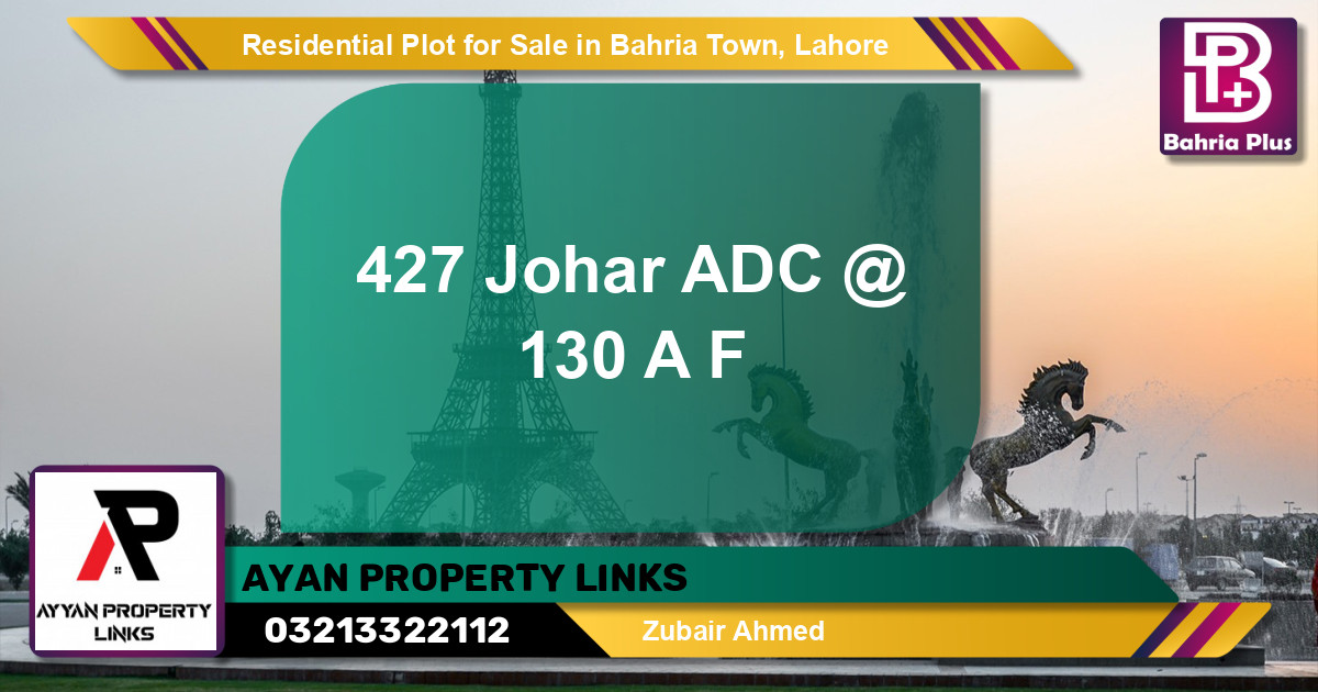 Residential Plot for Sale in Bahria Town, Lahore - (BP-141673)