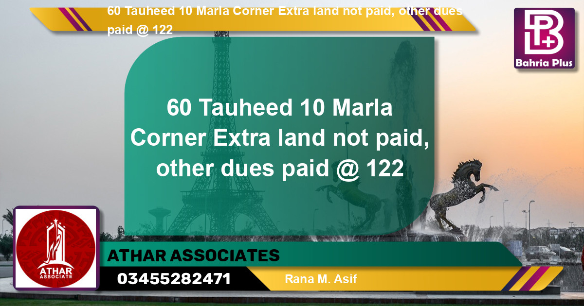 Residential Plot for Sale in Bahria Town, Lahore - (BP-141682)