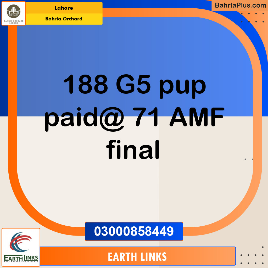 Residential Plot for Sale in Phase 4 - G5 Block -  Bahria Orchard, Lahore - (BP-141716)