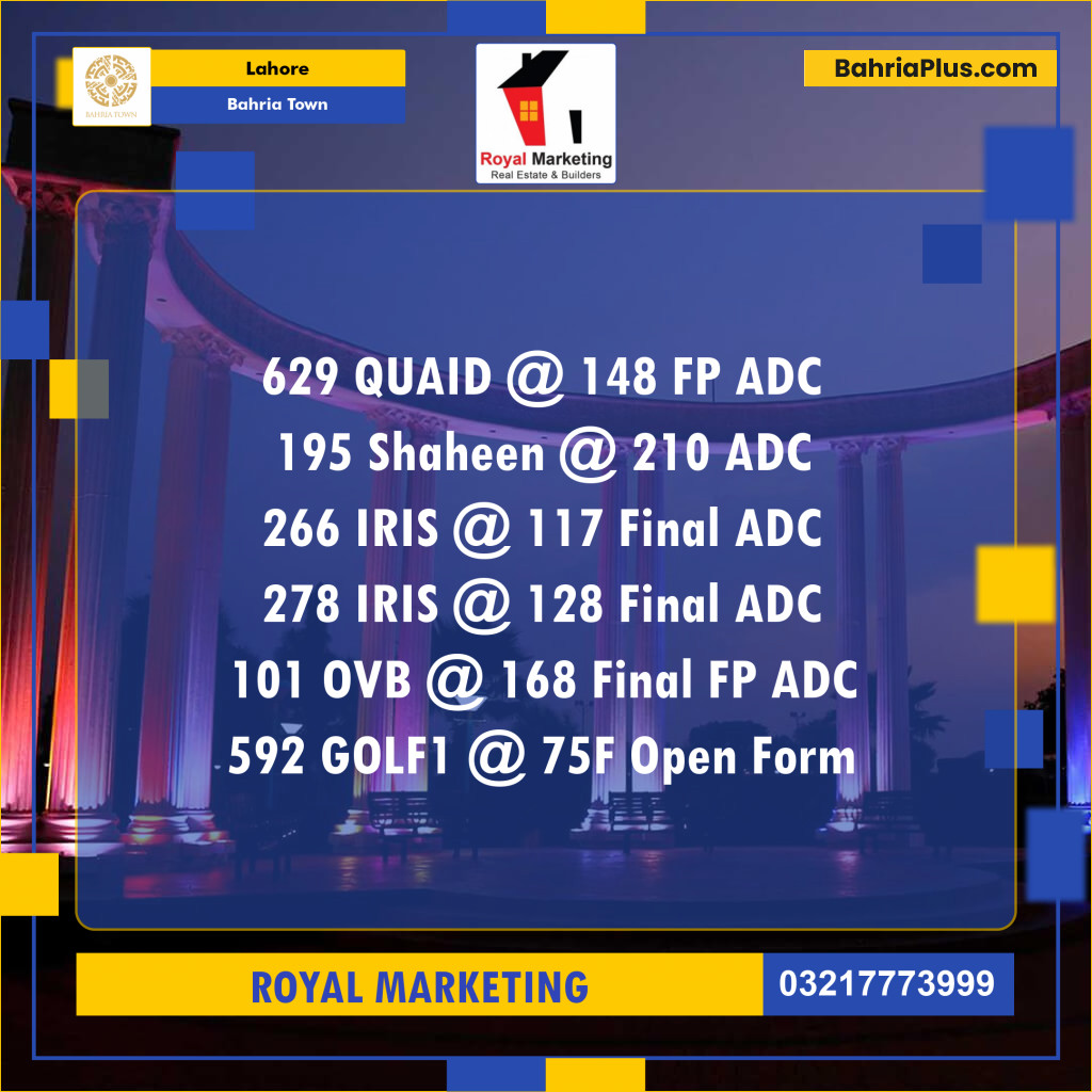 Residential Plot for Sale in Bahria Town, Lahore - (BP-141725)