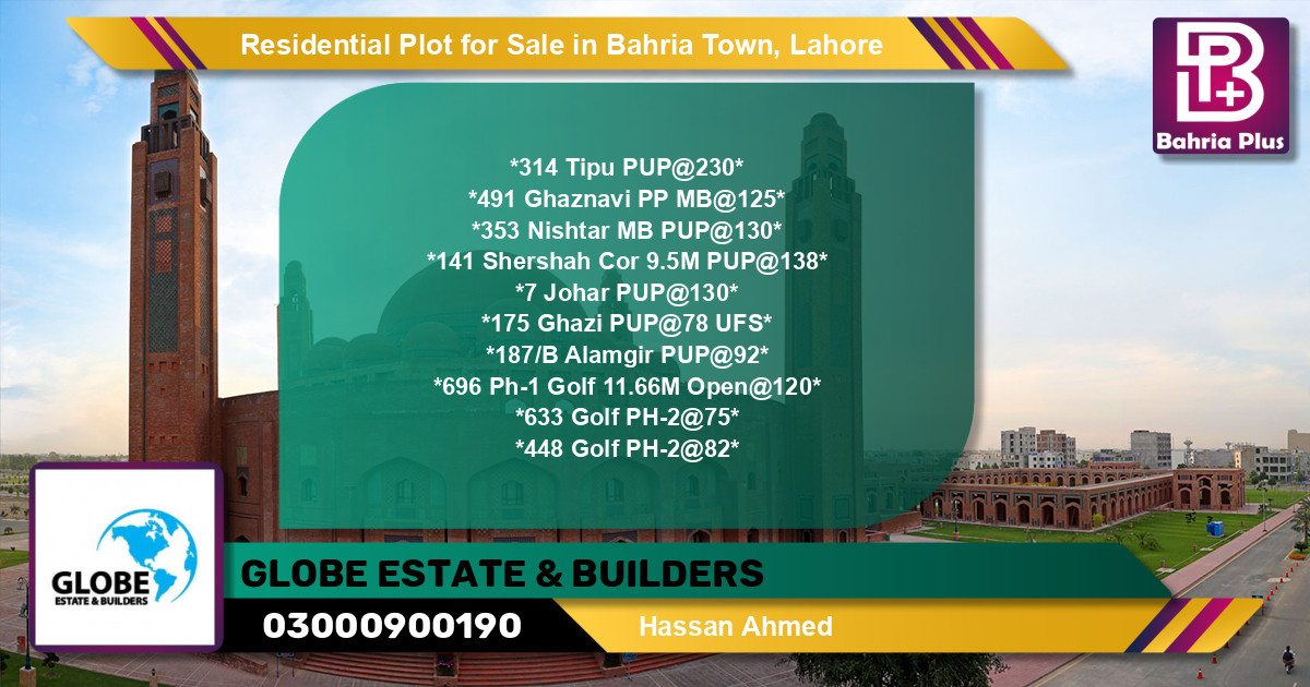 Residential Plot for Sale in Bahria Town, Lahore - (BP-141829)