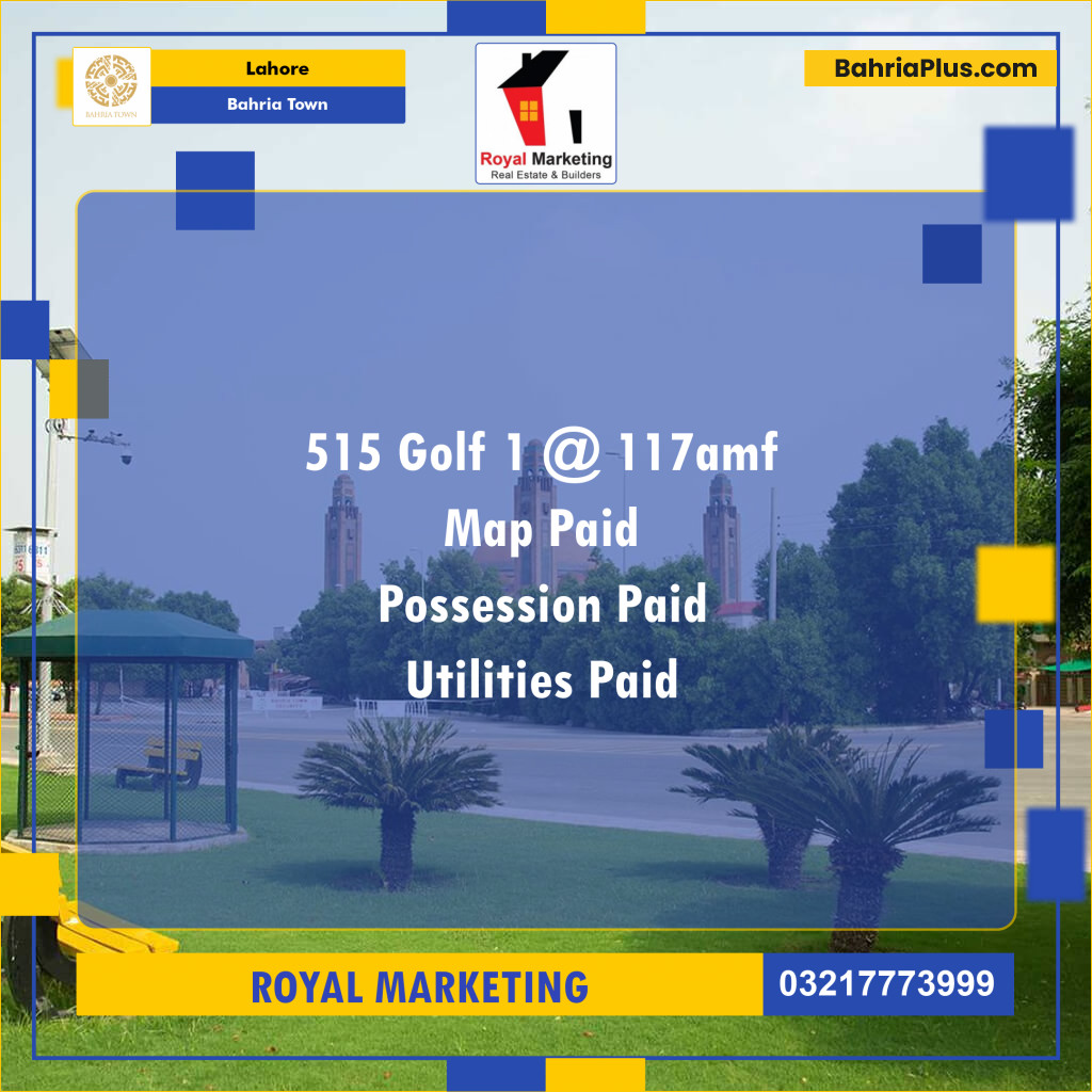 Residential Plot for Sale in Bahria Town, Lahore - (BP-141830)