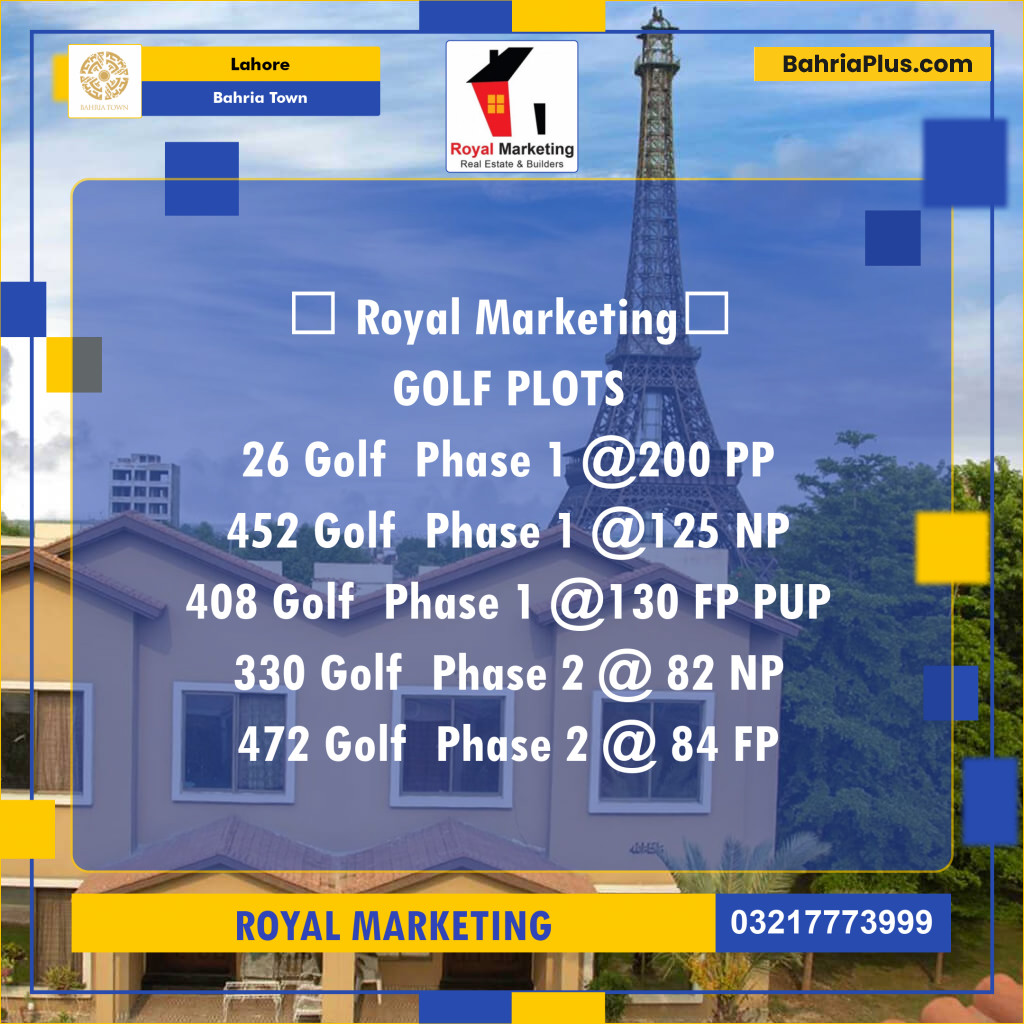 Residential Plot for Sale in Bahria Town, Lahore - (BP-141835)