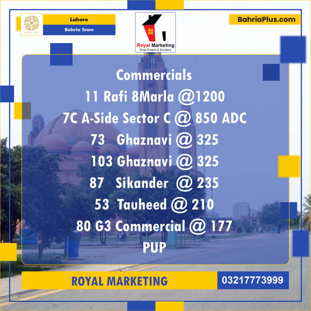 Commercial Plot for Sale in Bahria Town, Lahore - (BP-141836)