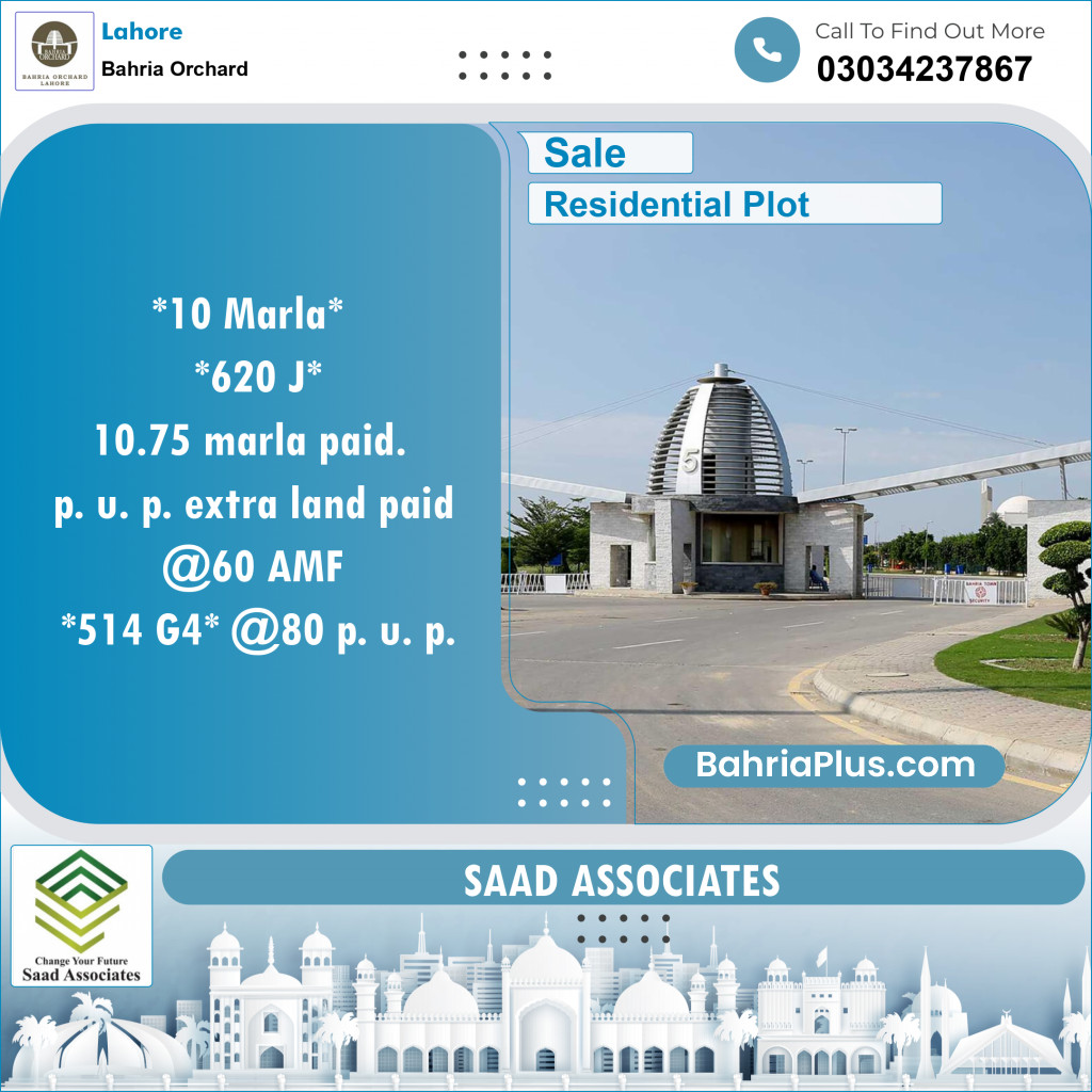 Residential Plot for Sale in Bahria Orchard, Lahore - (BP-141899)