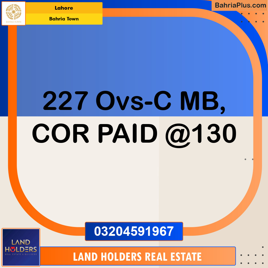 Residential Plot for Sale in Bahria Town, Lahore - (BP-141979)