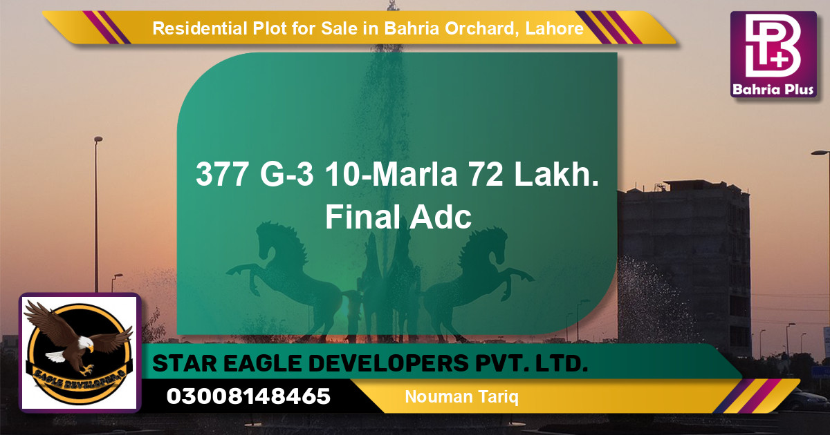 Residential Plot for Sale in Bahria Orchard, Lahore - (BP-141998)