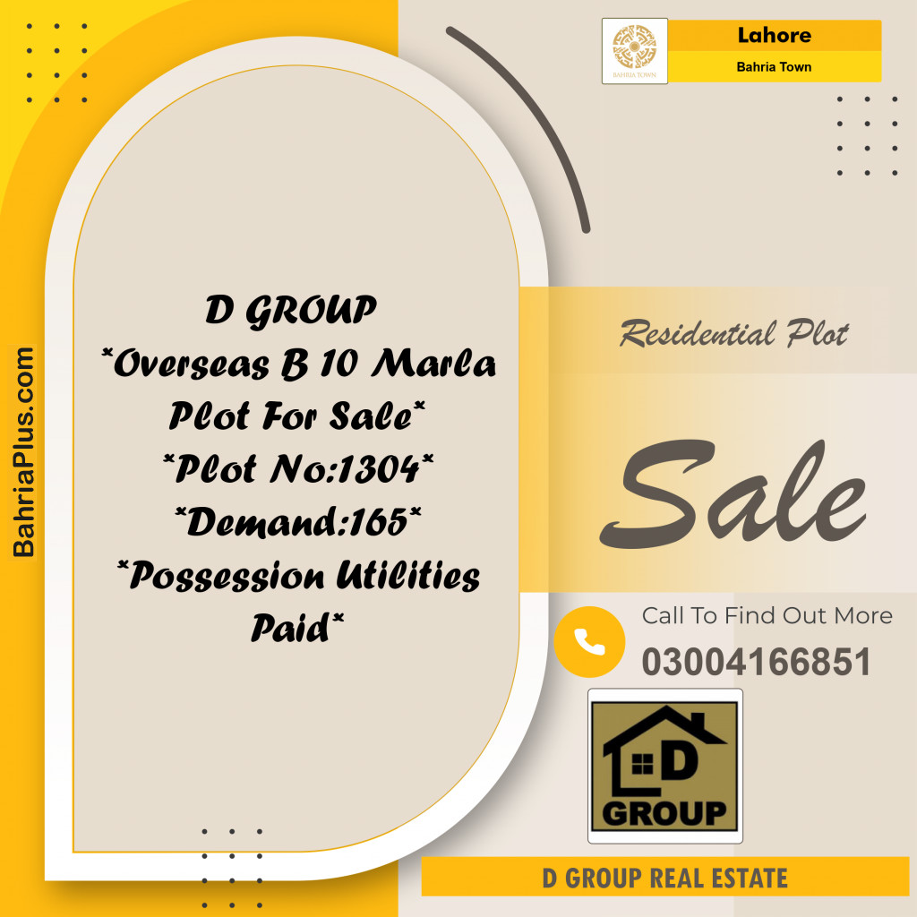 Residential Plot for Sale in Bahria Town, Lahore - (BP-142032)