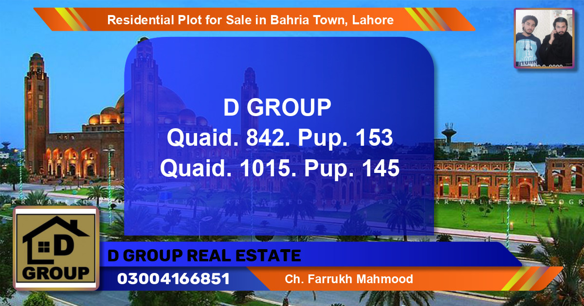 Residential Plot for Sale in Bahria Town, Lahore - (BP-142037)