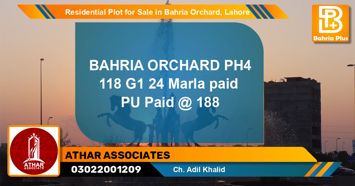 Residential Plot for Sale in Bahria Orchard, Lahore - (BP-142054)