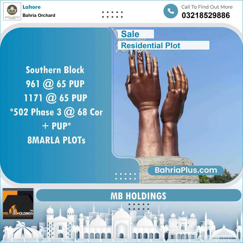 Residential Plot for Sale in Bahria Orchard, Lahore - (BP-142151)