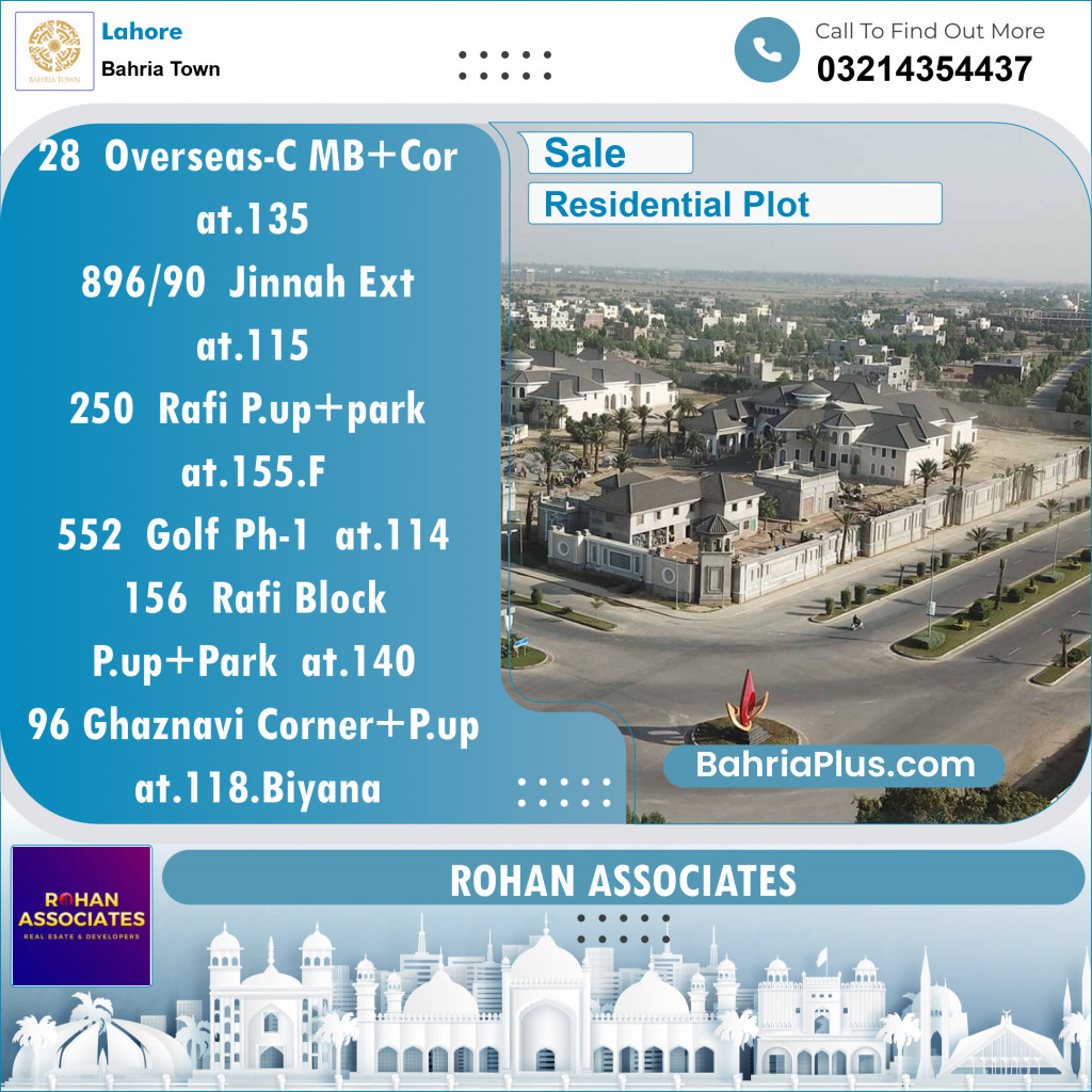 Residential Plot for Sale in Bahria Town, Lahore - (BP-142154)