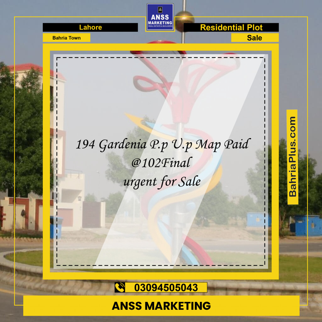 Residential Plot for Sale in Bahria Town, Lahore - (BP-142159)