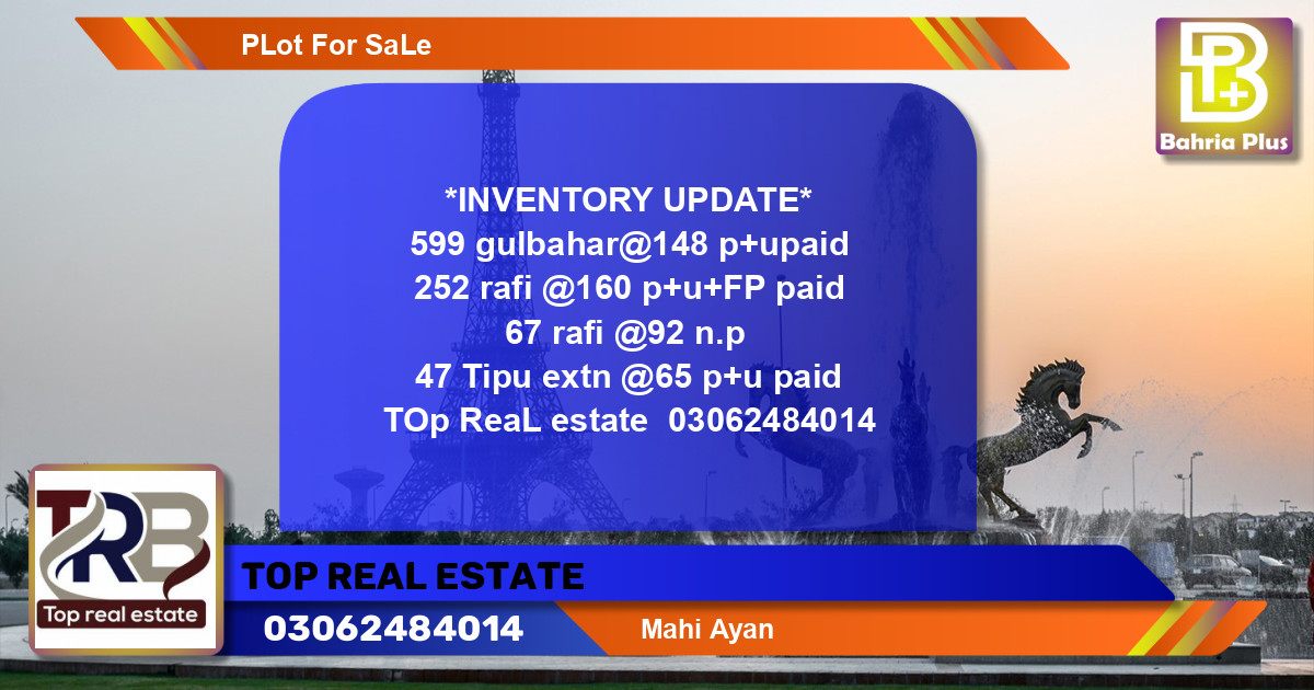 Residential Plot for Sale in Bahria Town, Lahore - (BP-142160)