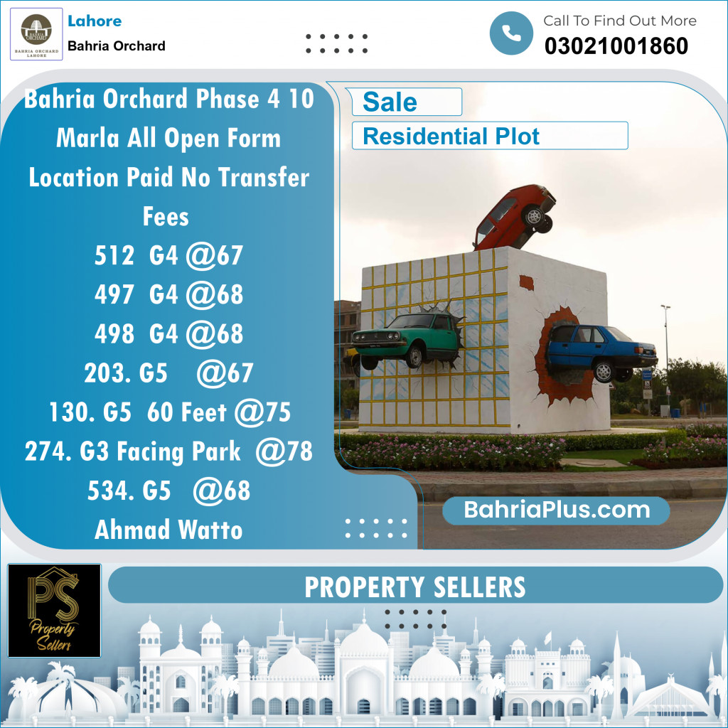 Residential Plot for Sale in Bahria Orchard, Lahore - (BP-142193)