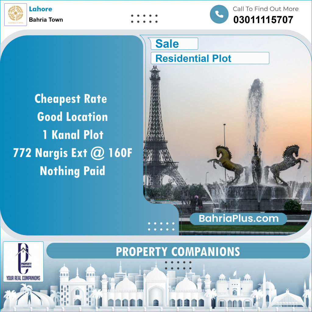 Residential Plot for Sale in Bahria Town, Lahore - (BP-142197)