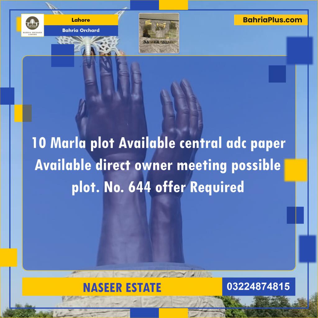 Residential Plot for Sale in Bahria Orchard, Lahore - (BP-142203)