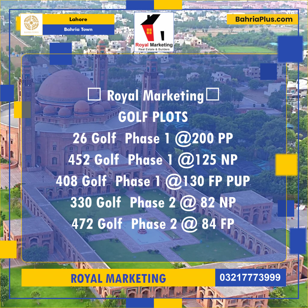 Residential Plot for Sale in Bahria Town, Lahore - (BP-142215)