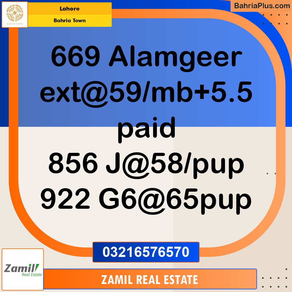 Residential Plot for Sale in Bahria Town, Lahore - (BP-142223)