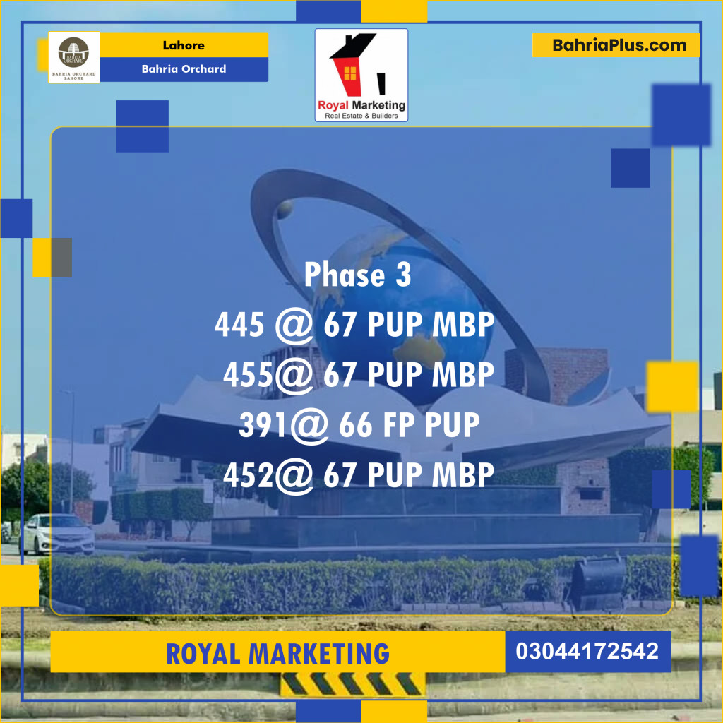 Residential Plot for Sale in Bahria Orchard, Lahore - (BP-142269)