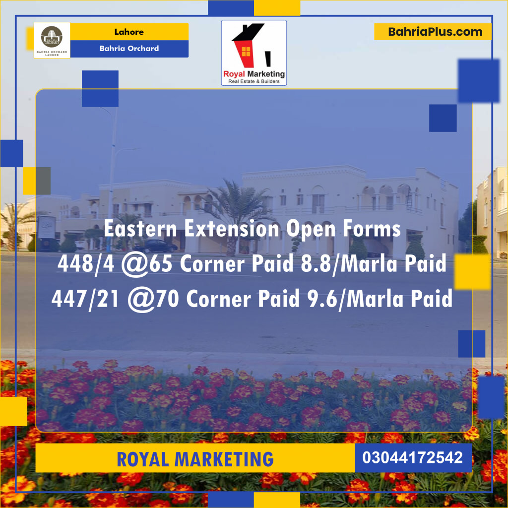 Residential Plot for Sale in Bahria Orchard, Lahore - (BP-142272)