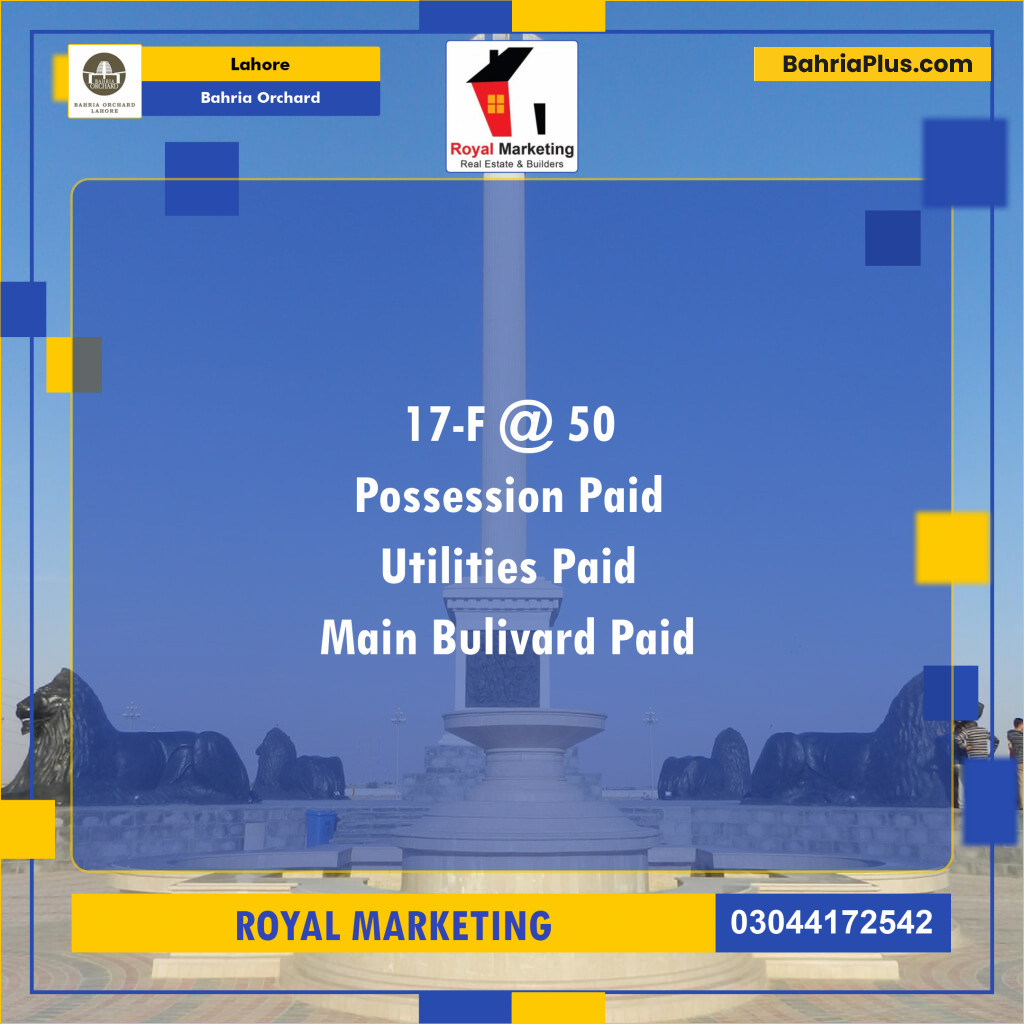 Residential Plot for Sale in Bahria Orchard, Lahore - (BP-142300)