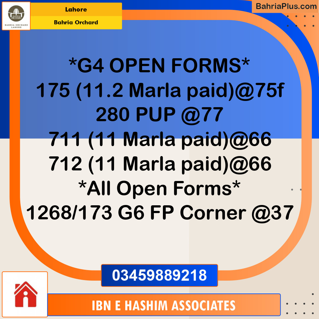 Residential Plot for Sale in Bahria Orchard, Lahore - (BP-142353)