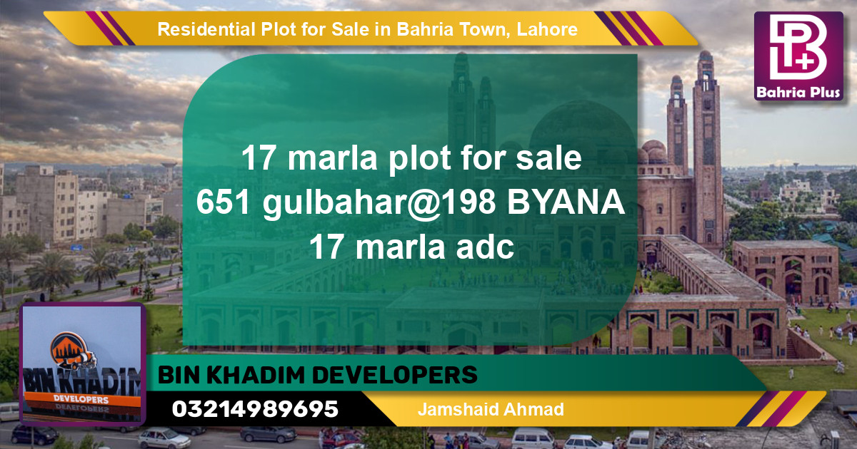 Residential Plot for Sale in Bahria Town, Lahore - (BP-142358)