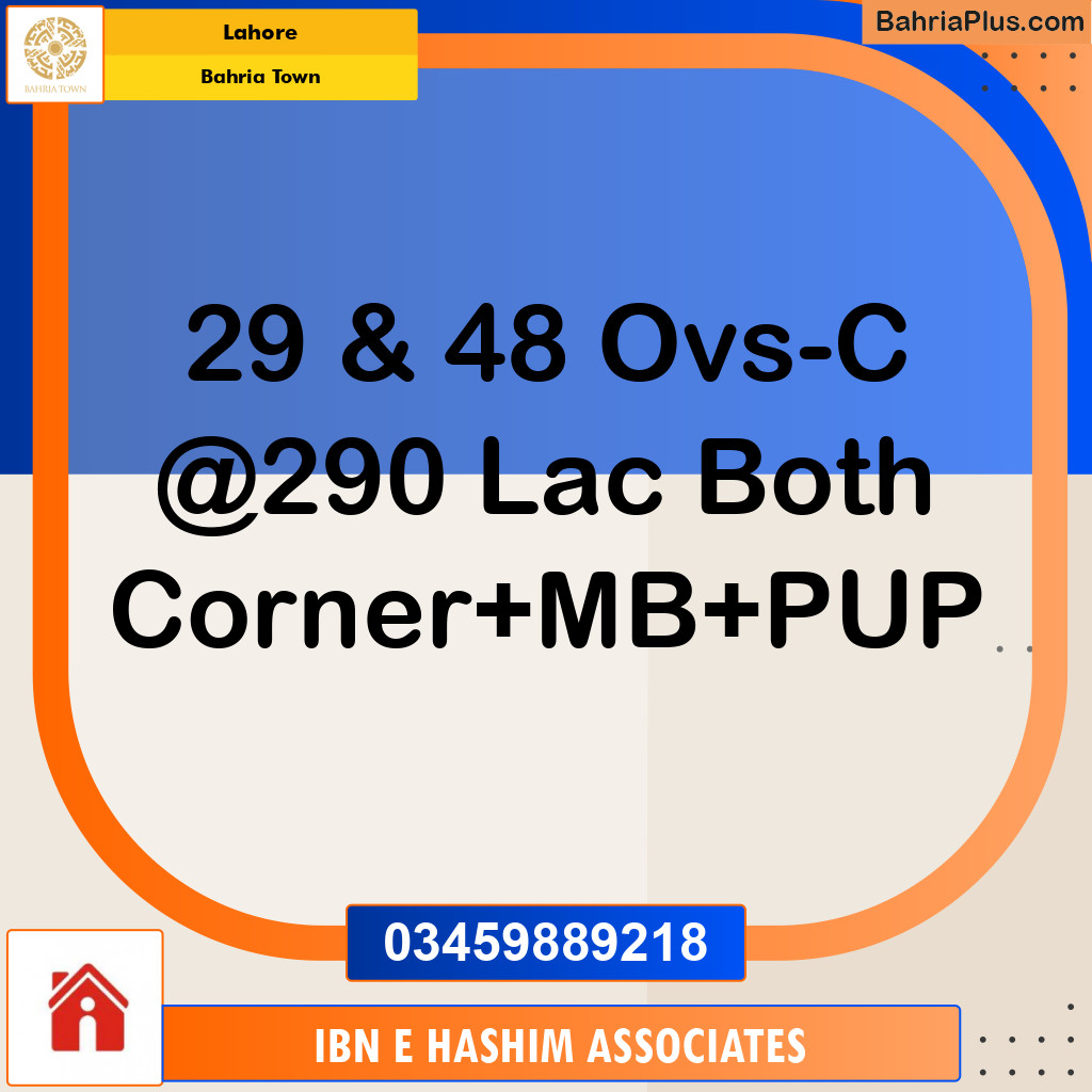 Residential Plot for Sale in Overseas C -  Bahria Town, Lahore - (BP-142372)