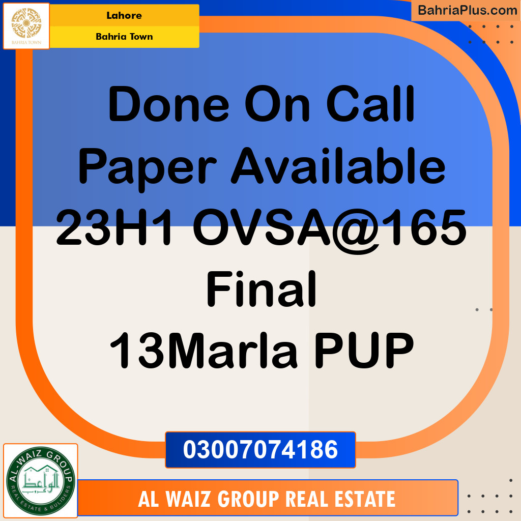 Residential Plot for Sale in Bahria Town, Lahore - (BP-142396)