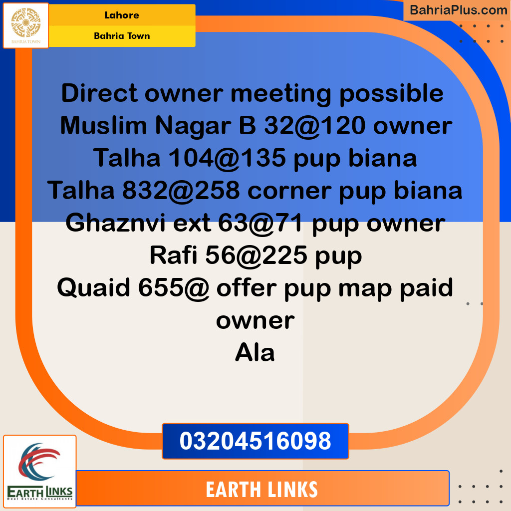 Residential Plot for Sale in Bahria Town, Lahore - (BP-142432)