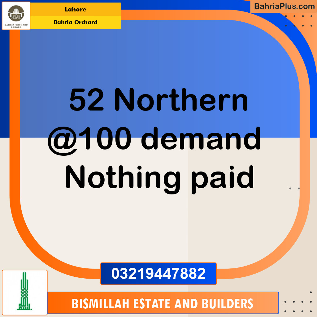 Residential Plot for Sale in Bahria Orchard, Lahore - (BP-142442)