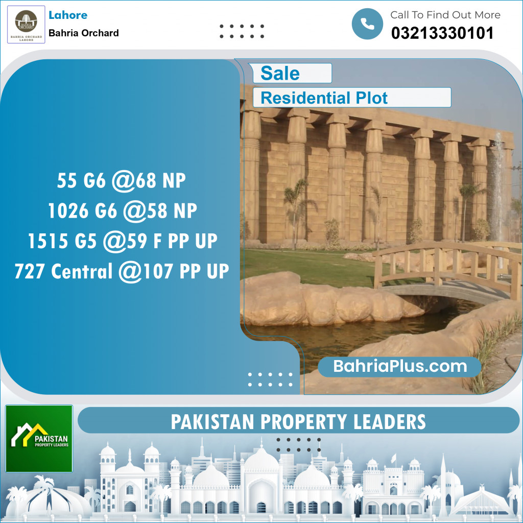 Residential Plot for Sale in Bahria Orchard, Lahore - (BP-142444)