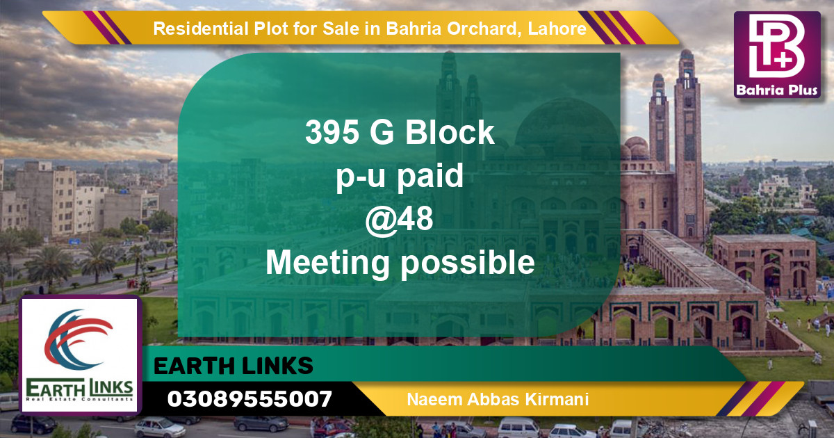 Residential Plot for Sale in Bahria Orchard, Lahore - (BP-142456)