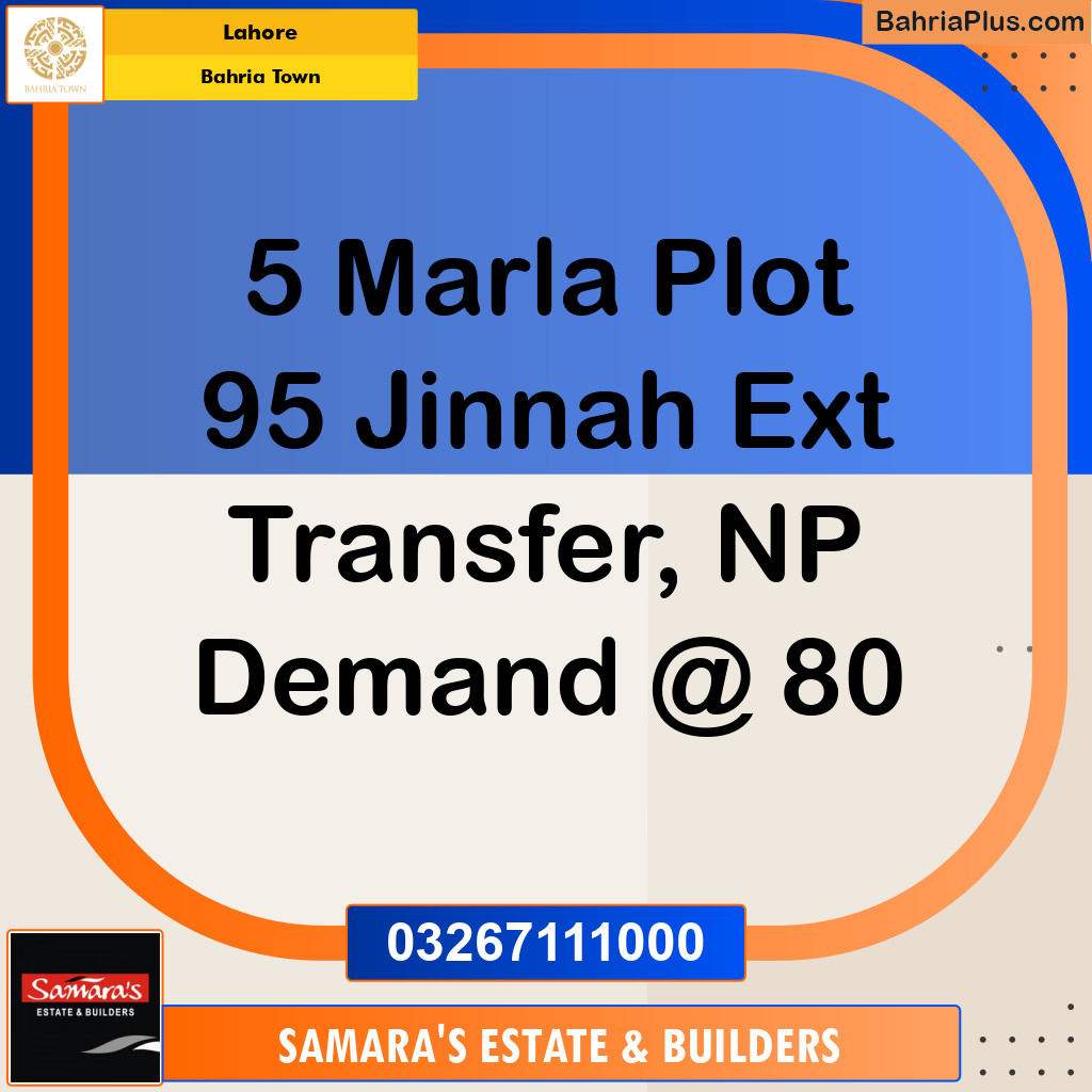 Residential Plot for Sale in Bahria Town, Lahore - (BP-142459)