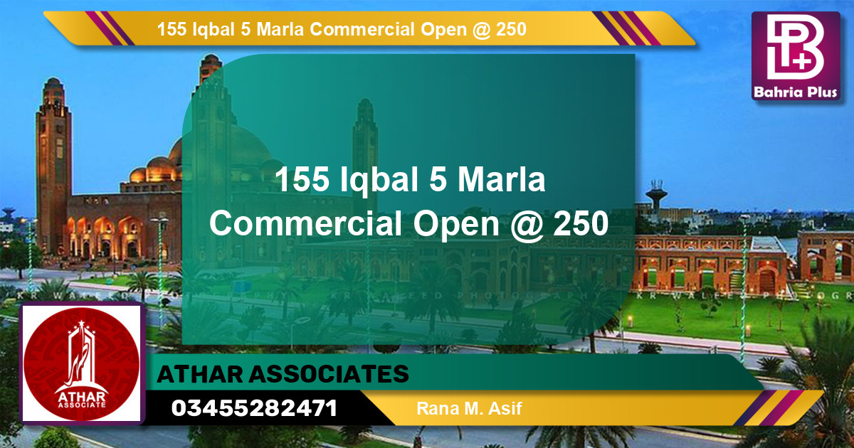 Commercial Plot for Sale in Bahria Town, Lahore - (BP-142472)