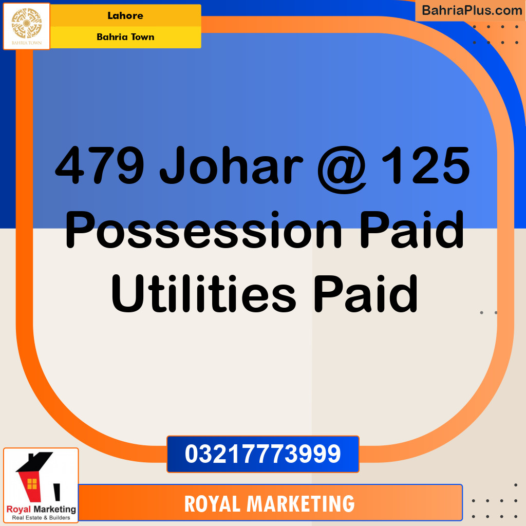 Residential Plot for Sale in Bahria Town, Lahore - (BP-142529)