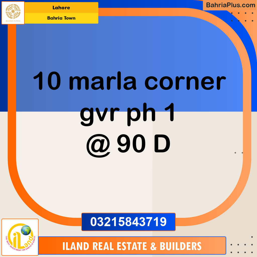 Residential Plot for Sale in Bahria Town, Lahore - (BP-142591)