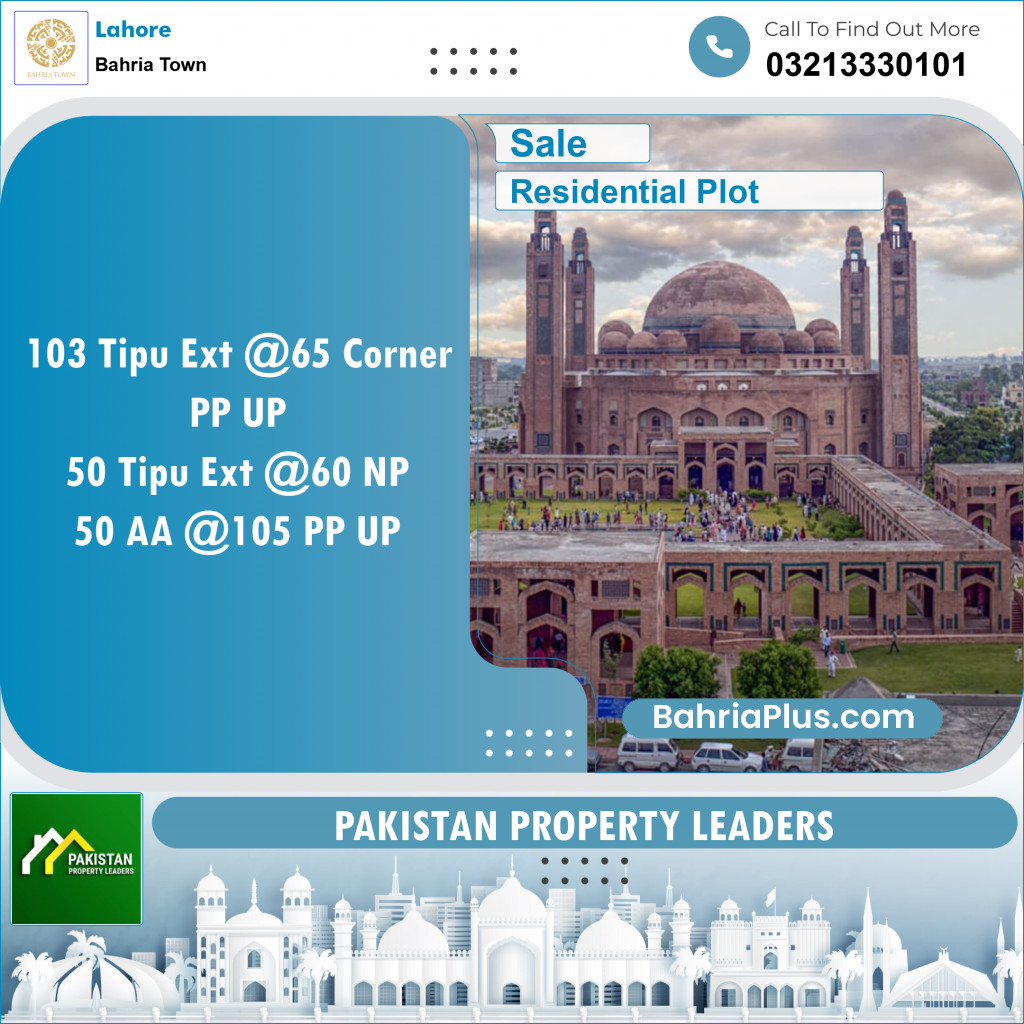 Residential Plot for Sale in Bahria Town, Lahore - (BP-142618)