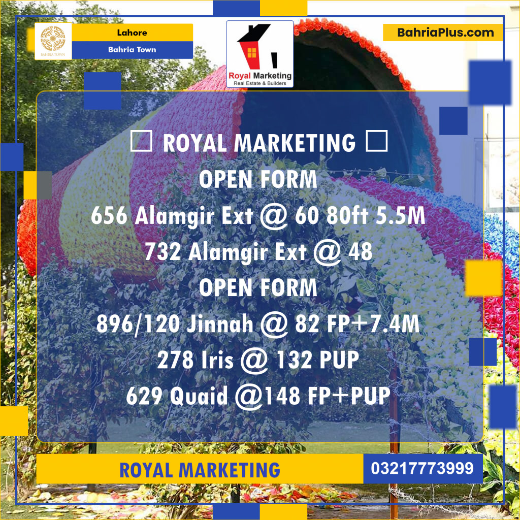 Residential Plot for Sale in Bahria Town, Lahore - (BP-142701)