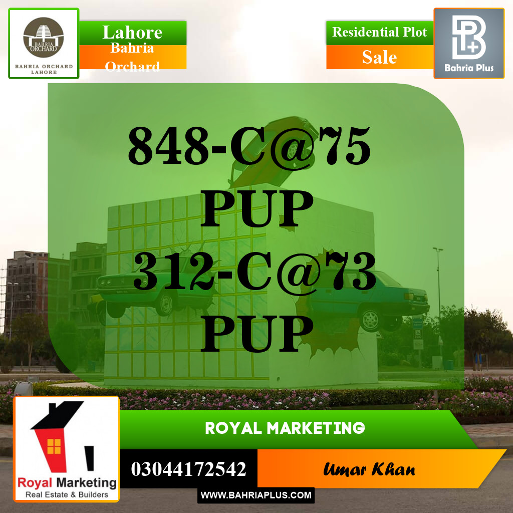 Residential Plot for Sale in Phase 2 - C Block -  Bahria Orchard, Lahore - (BP-142805)